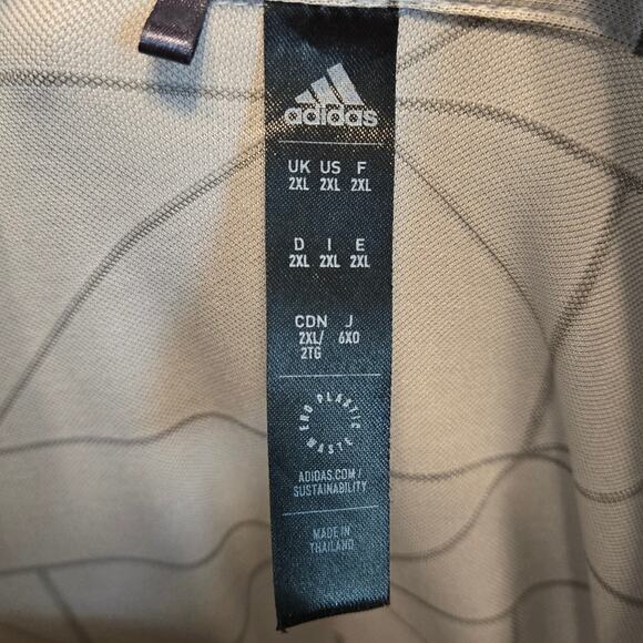 Adidas Jaquard Golf Polo Geometric Men's 2XL - Picture 6 of 8